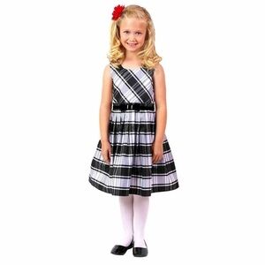 Jona Michelle Girls Special Occasion Plaid Dress Size 12